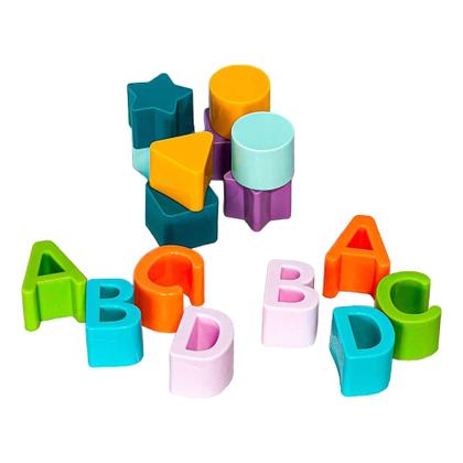 Imagem de Balde De Encaixar Didático Brinquedo Educativo 16 Peças