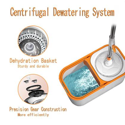 Imagem de Balde de esfregão giratório com sistema Wringer, alça de esfregão estendida