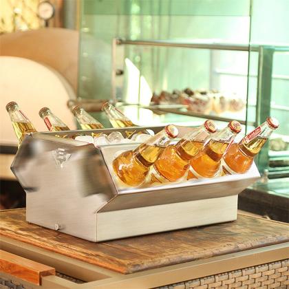 Imagem de Balde de Gelo - Cooler - Bloco Motor V8 - Inox Escovado