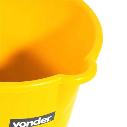 Imagem de Balde de plástico extraforte 12 litros amarelo Vonder