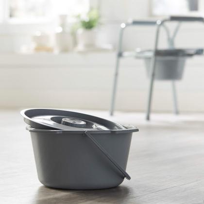 Imagem de Balde de reposição para cômoda McKesson 7,5 L com alça e tampa x12