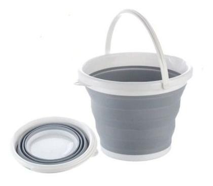 Imagem de Balde Flexível Retrátil Dobrável Silicone 3 Litros