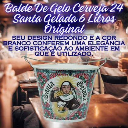 Imagem de Balde Gelo Cerveja Santa Gelada 6 L Bar Adega Original