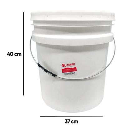 Imagem de Balde Industrial Alimentício 30 Litros Branco Com Tampa Hermética Jaguar