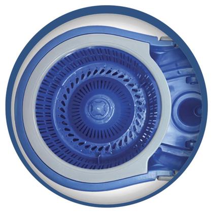 Imagem de Balde Mop Com Esfregão Giratório De Limpeza 8L Cinza/azul