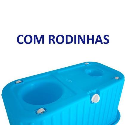 Imagem de Balde Mop Esfregão com Rodinhas, Rodo limpa vidro e Mop Tira Pó