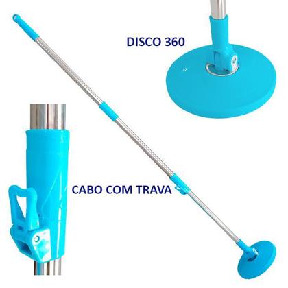 Imagem de Balde Mop Esfregão com Rodinhas, Rodo limpa vidro e Mop Tira Pó