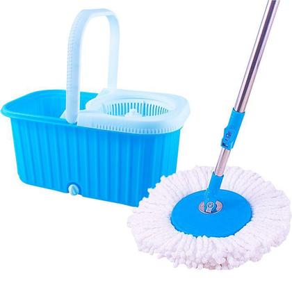 Imagem de Balde Mop Esfregão com Rodinhas, Rodo limpa vidro e Mop Tira Pó