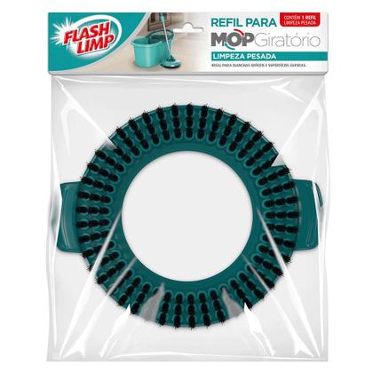 Imagem de Balde Mop Esfregão Completo e Refil + Refil Mop Giratório Tira Pó e Limpeza Pesada e Cabo Extensor