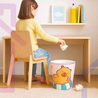 Imagem de Balde Multiuso Estampas Divertida Capivara Fofinha Pipoca E Decoração Organização