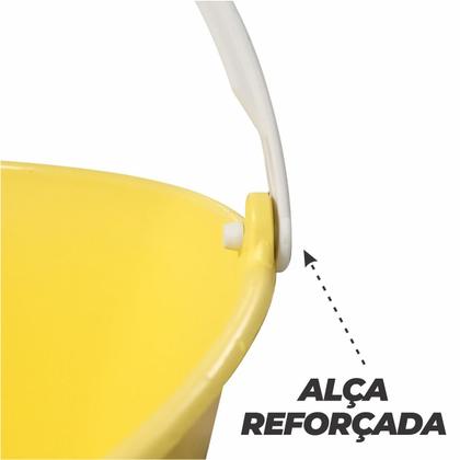 Imagem de Balde Multiuso Plast 12 Lt Alca Plastica Amarelo