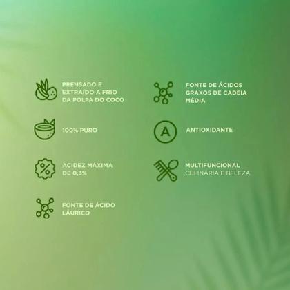 Imagem de Balde Óleo De Coco Extra Virgem Sem Glúten 3,2L Copra