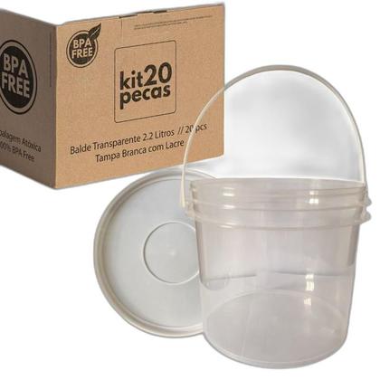 Imagem de Balde P Pipoca Gourmet 2.2L Transp 30 Pçs