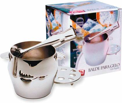 Imagem de Balde para Gelo com Pegador Inox 1 Litro - Viel