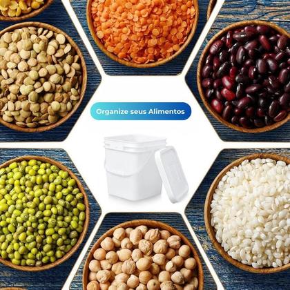 Imagem de Balde Para Mantimentos De Plastico 16L Retangular