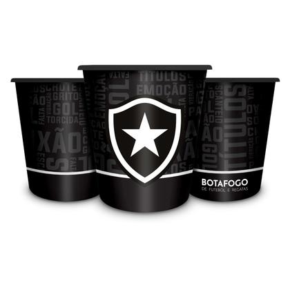 Imagem de Balde Para Pipoca Brasfoot Plástico 2,5L Time Botafogo Escudo Oficial Branco