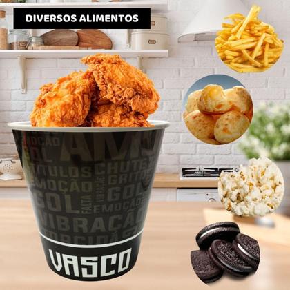 Imagem de Balde Para Pipoca Grande 2,5L Time Escudo Vasco Oficial