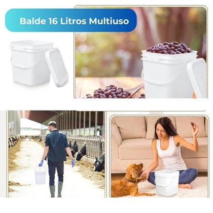 Imagem de Balde Para Reciclar 16L Retangular - 2 Pçs