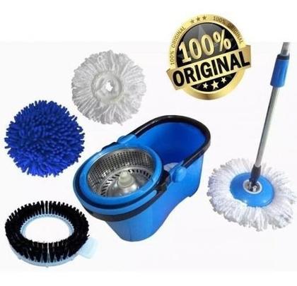 Imagem de Balde Perfect Mop Pro 360 Inox C/3 Refis Cabo De 1,60mt