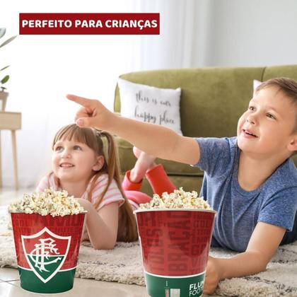 Imagem de Balde Pipoca Grande 2,5L Time Clube Fluminense Oficial