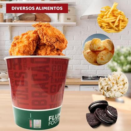 Imagem de Balde Pipoca Grande 2,5L Time Clube Fluminense Oficial