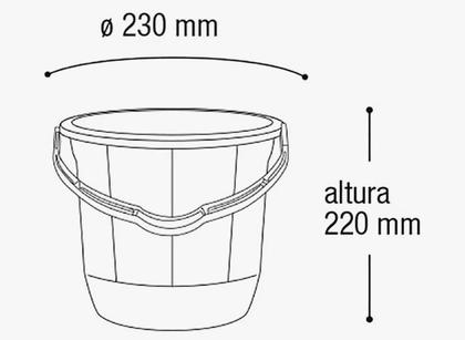 Imagem de Balde Plástico 08 Litros - Construmarcas