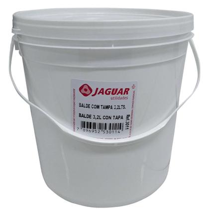 Imagem de Balde Plástico Alimentício Com Tampa e Alça 3,2 Litros 3011 Jaguar