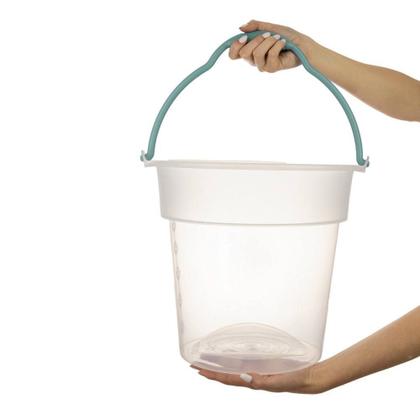 Imagem de Balde Plástico Transparente com Alça 15L Oba Sanremo