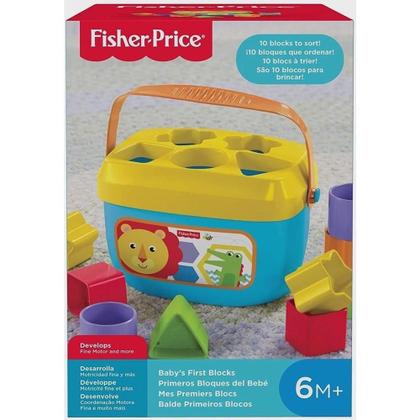 Imagem de Balde Primeiros Blocos do Bebê 10 Peças - Fisher Price