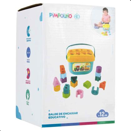 Imagem de Balde Primeiros Blocos Pedagógico Pimpolho