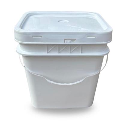 Imagem de Balde Retangular 16L para Alimentos com Tampa Lacre de Vedação - Kit 03 Peças