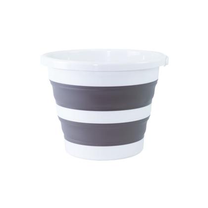 Imagem de Balde Retrátil/Dobrável 12L  Branco com Cinza - Nobre