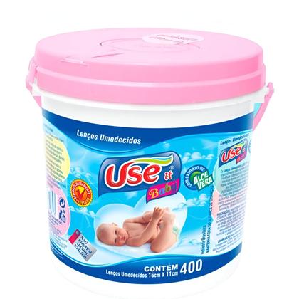 Imagem de Balde Toalhas Umedecidas Use It Baby Com 400 Unidades 