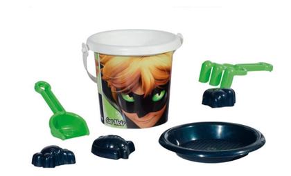Imagem de Baldinho de Praia Cat Noir Miraculous com Acessório Verde/Preto 9319 - Rosita.
