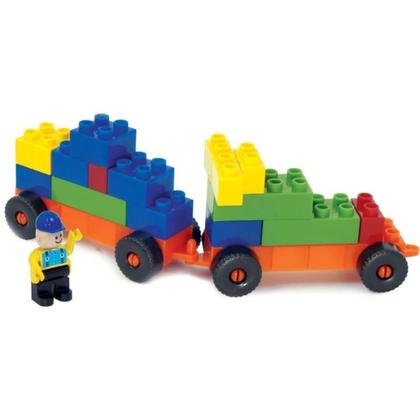 Imagem de Baldinho Sortido Com Blocos De Montar Criativos 30 Peças