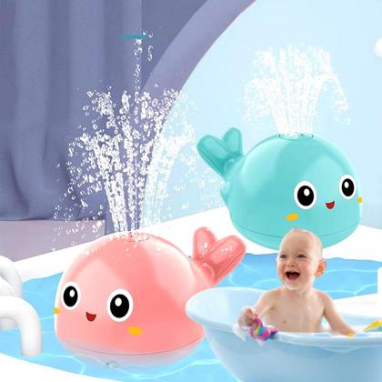 Imagem de Baleia de Banho Infantil Com Sensor de Luz e Esguicho de Água