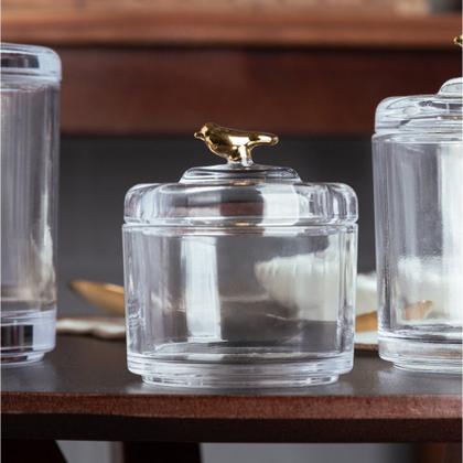 Imagem de Baleiro Bomboniere Kit Com 6 Potes Bird Pássaro Canário Gold