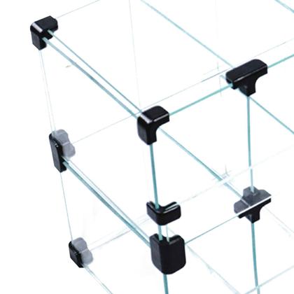 Imagem de Baleiro Expositor Preto de Vidro 0,40 x 0,30 x 0,20m