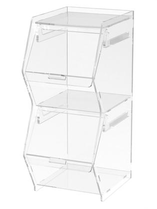 Imagem de Baleiro Idealle Em Acrilico Cristal 2 Nichos Vertical