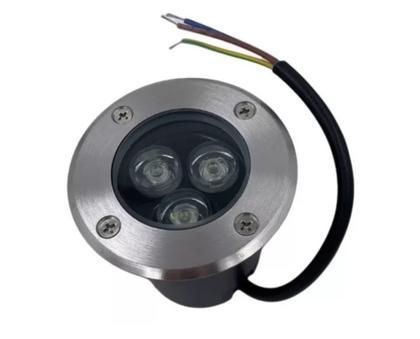 Imagem de Balizador De Piso 3w Branco Quente 3000k Cp. Inox Ip65