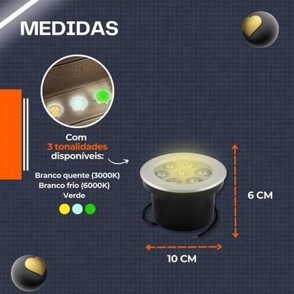 Imagem de Balizador De Solo Led Chão Jardim 7w Embutir Blindado