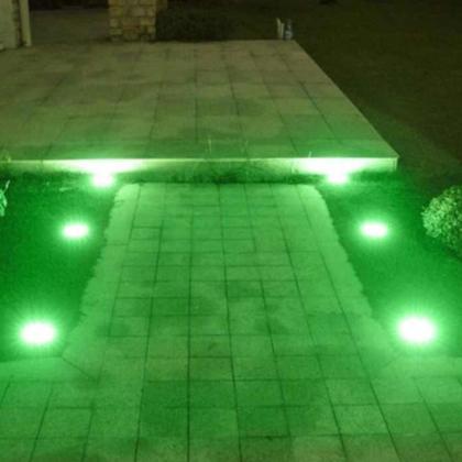 Imagem de Balizador LED 5w Verde Embutir IP67 Iluminação Casa Jardim Decoração