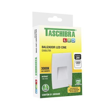 Imagem de Balizador led cine embutir branco -taschibra temp de cor:3000k