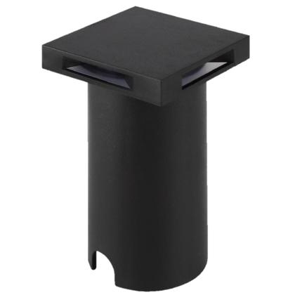 Imagem de Balizador Quadrado Embutir 1w Preto 2 Fachos 3000k IP67