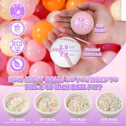 Imagem de Ball Pit Balls GOGOSO para crianças pequenas, 200 bolas de plástico para bebês