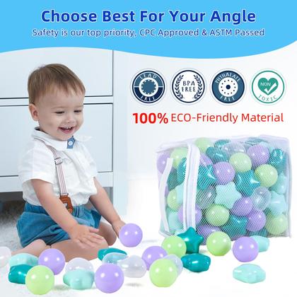 Imagem de Ball Pit Balls STARBOLO Star 100 unidades de bolas oceânicas para crianças