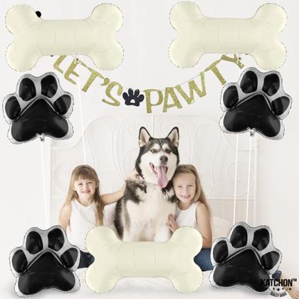 Imagem de Balloon KatChon Dog Paw and Bone, pacote de 29 polegadas com 8
