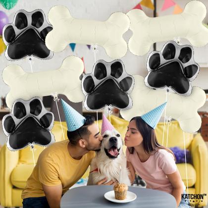 Imagem de Balloon KatChon Dog Paw and Bone, pacote de 29 polegadas com 8