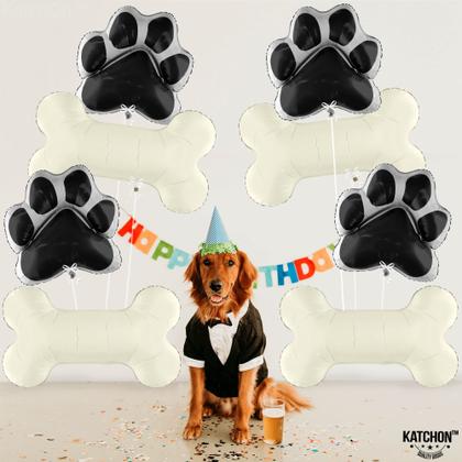 Imagem de Balloon KatChon Dog Paw and Bone, pacote de 29 polegadas com 8