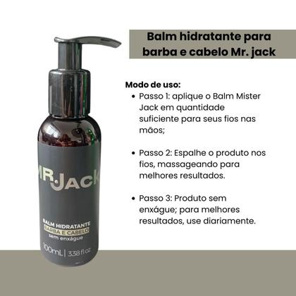 Imagem de Balm Hidratante Barba Cabelo Sem Enxague Mr Jack 100Ml